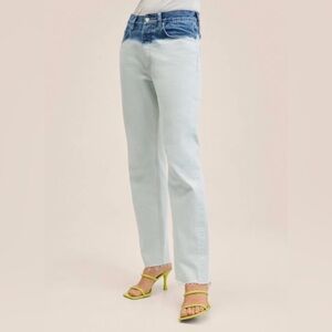 Mango High-Rise Ombré Women's Straight Leg Jeans